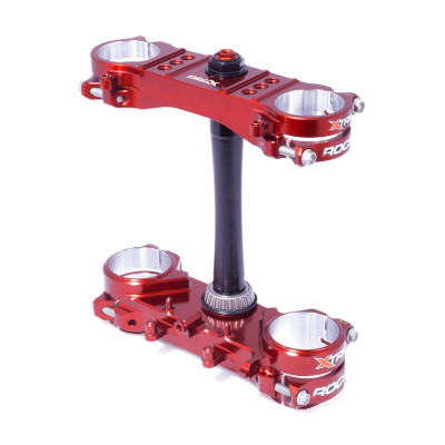 Té de fourche XTRIG Rocs Supermotard Offset Ø14-16mm rouge Honda CRF250R/450R