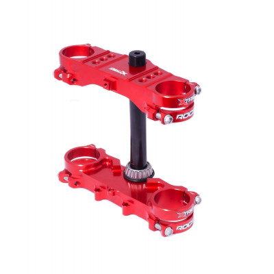 Té de fourche XTRIG Rocs Offset 28mm rouge Honda CRF150R