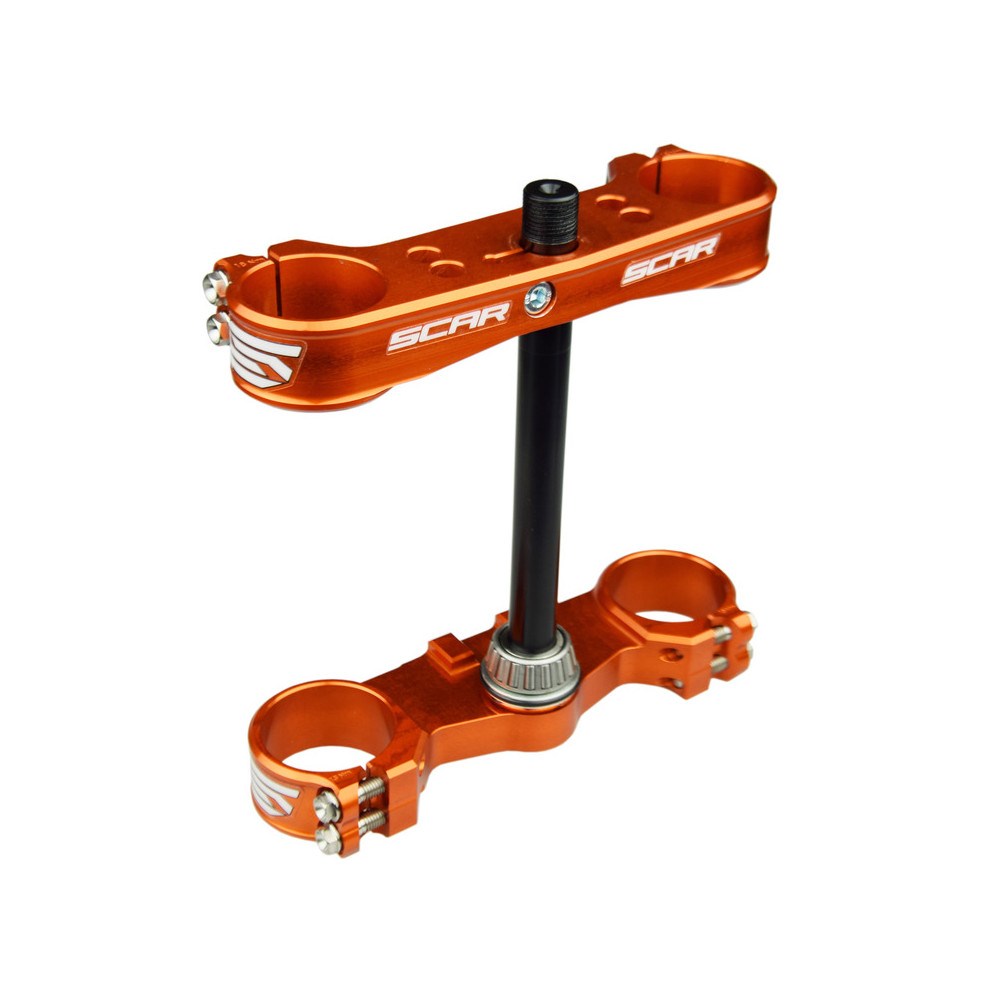 Té de fourche SCAR offset 16mm orange KTM Husqvarna