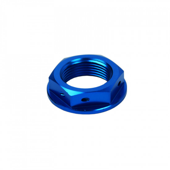 Ecrou de colonne de direction SCAR bleu Yamaha YZ80/85