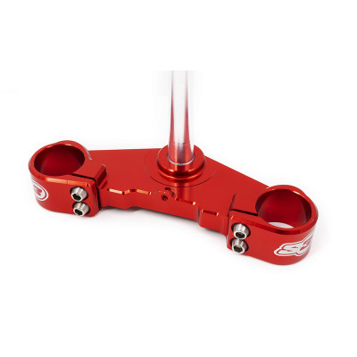 Té de fourche complet S3 Ø38mm rouge Beta fourche origine