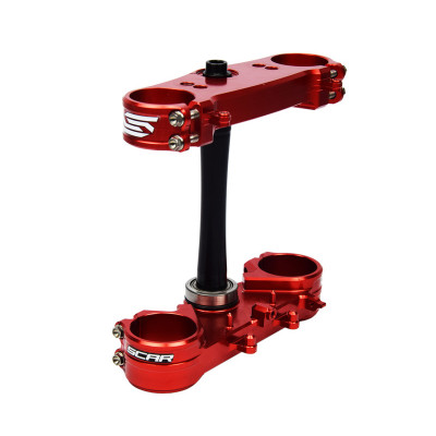 Té de fourche SCAR offset 22mm rouge Honda CRF250/450R