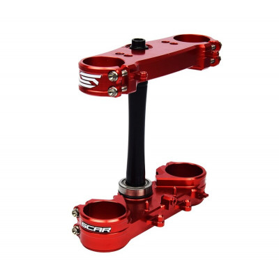 Té de fourche SCAR Offset 22mm - rouge Honda CRF450R