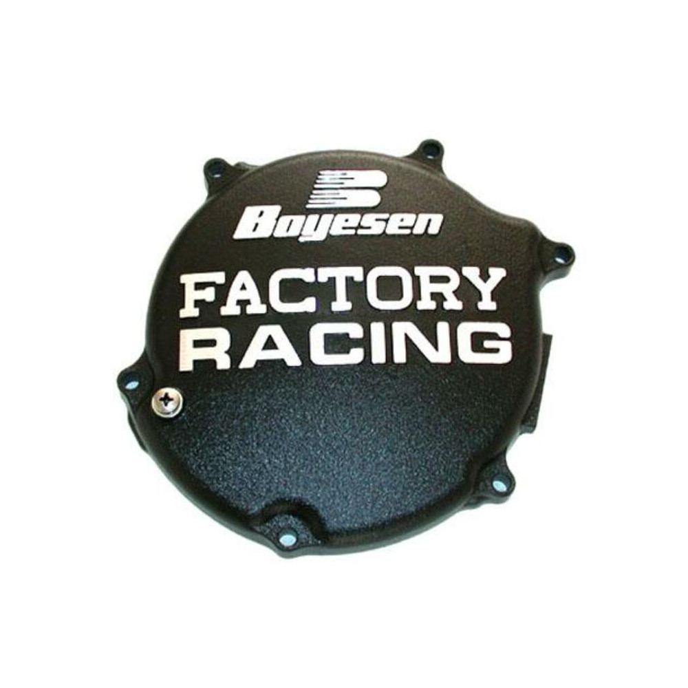 Couvercle de carter d'embrayage BOYESEN Factory Racing noir Kawasaki KX125