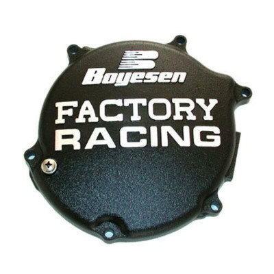 Couvercle de carter d'embrayage BOYESEN Factory Racing noir Kawasaki KX125