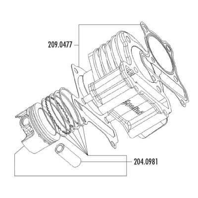 Kit cylindre POLINI - Ø59mm Yamaha Cygnus 125