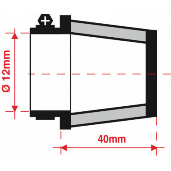 Filtre de reniflard d'huile BMC Ø12mm - FBSA12-40