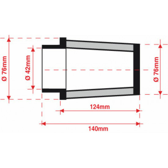 Filtre à air BMC conique Ø42mm - FMSA42-127