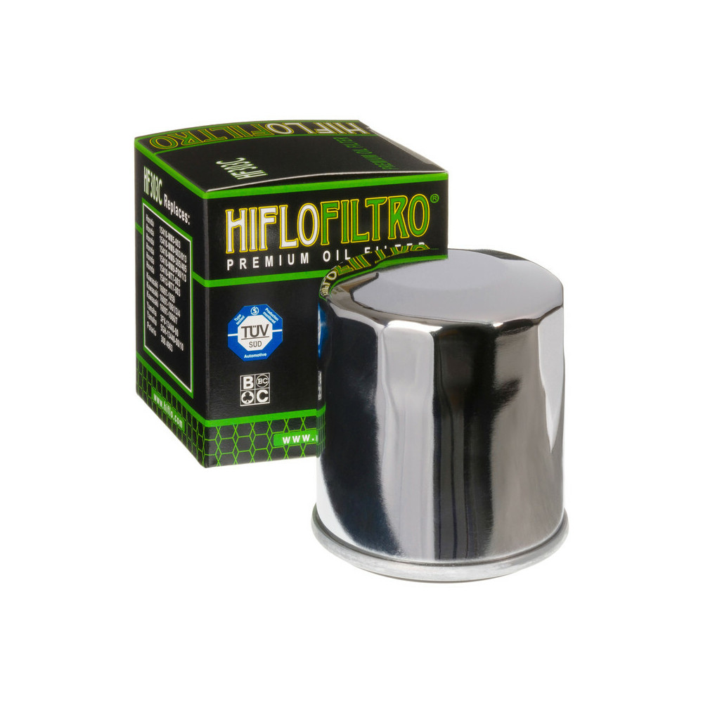 Filtre à huile HIFLOFILTRO chrome - HF303C