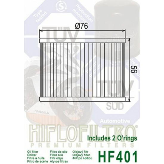 Filtre à huile HIFLOFILTRO - HF401