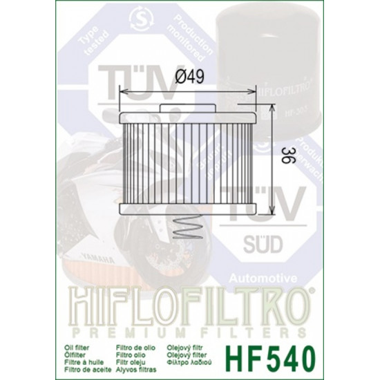 Filtre à huile HIFLOFILTRO - HF540