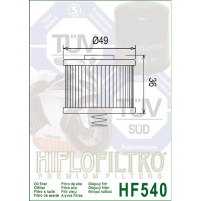 Filtre à huile HIFLOFILTRO - HF540