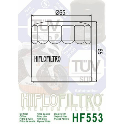 Filtre à huile HIFLOFILTRO - HF553 BENELI