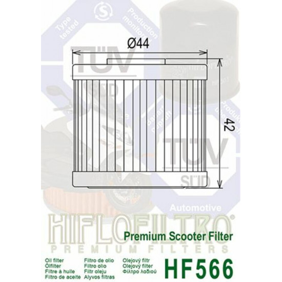 Filtre à huile HIFLOFILTRO - HF566