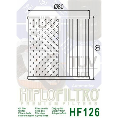 Filtre à huile HIFLOFILTRO - HF126