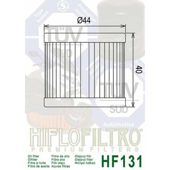 Filtre à huile HIFLOFILTRO - HF131