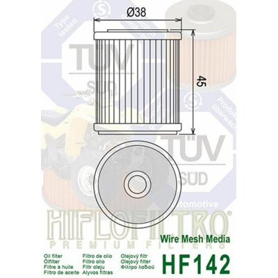 Filtre à huile HIFLOFILTRO - HF142