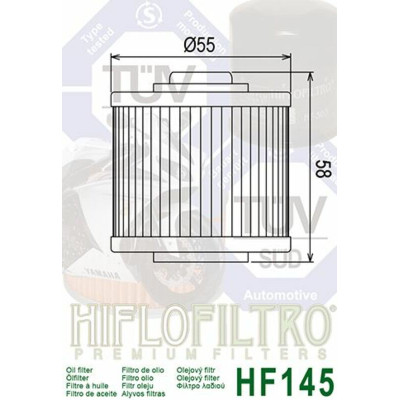 Filtre à huile HIFLOFILTRO - HF145