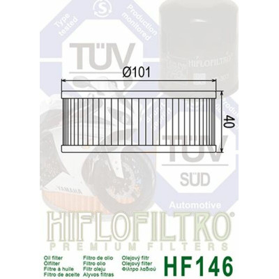 Filtre à huile HIFLOFILTRO - HF146 Yamaha