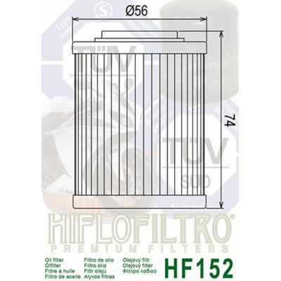 Filtre à huile HIFLOFILTRO - HF152