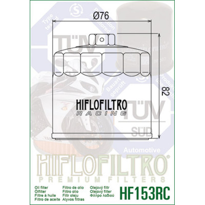 Filtre à huile HIFLOFILTRO Racing - HF153RC