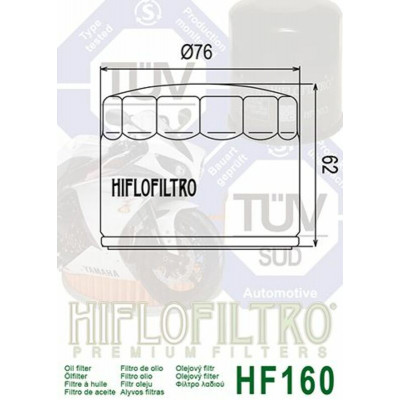 Filtre à huile HIFLOFILTRO - HF160