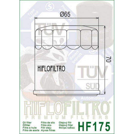 Filtre à huile HIFLOFILTRO - HF175