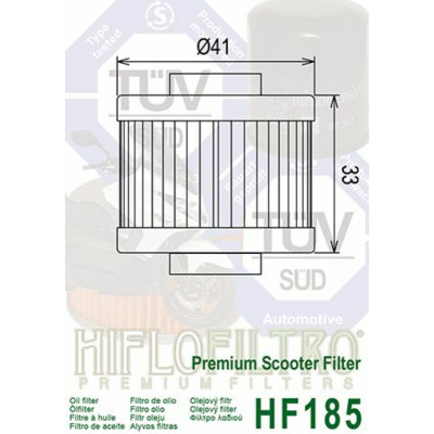 Filtre à huile HIFLOFILTRO - HF185