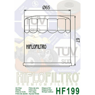 Filtre à huile HIFLOFILTRO - HF199