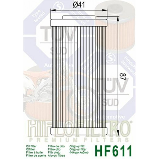 Filtre à huile HIFLOFILTRO - HF611