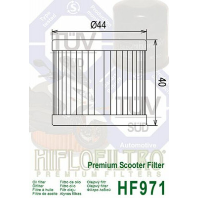 Filtre à huile HIFLOFILTRO - HF971 Suzuki