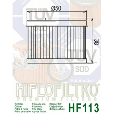 Filtre à huile HIFLOFILTRO - HF114 Honda