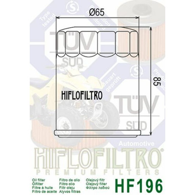 Filtre à huile HIFLOFILTRO - HF196 POLARIS