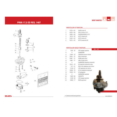 Carburateur DELL ORTO PHVA ED Ø17,5mm