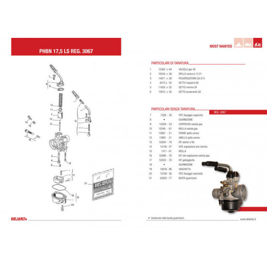 Carburateur DELL ORTO PHBN LS Ø17,5mm