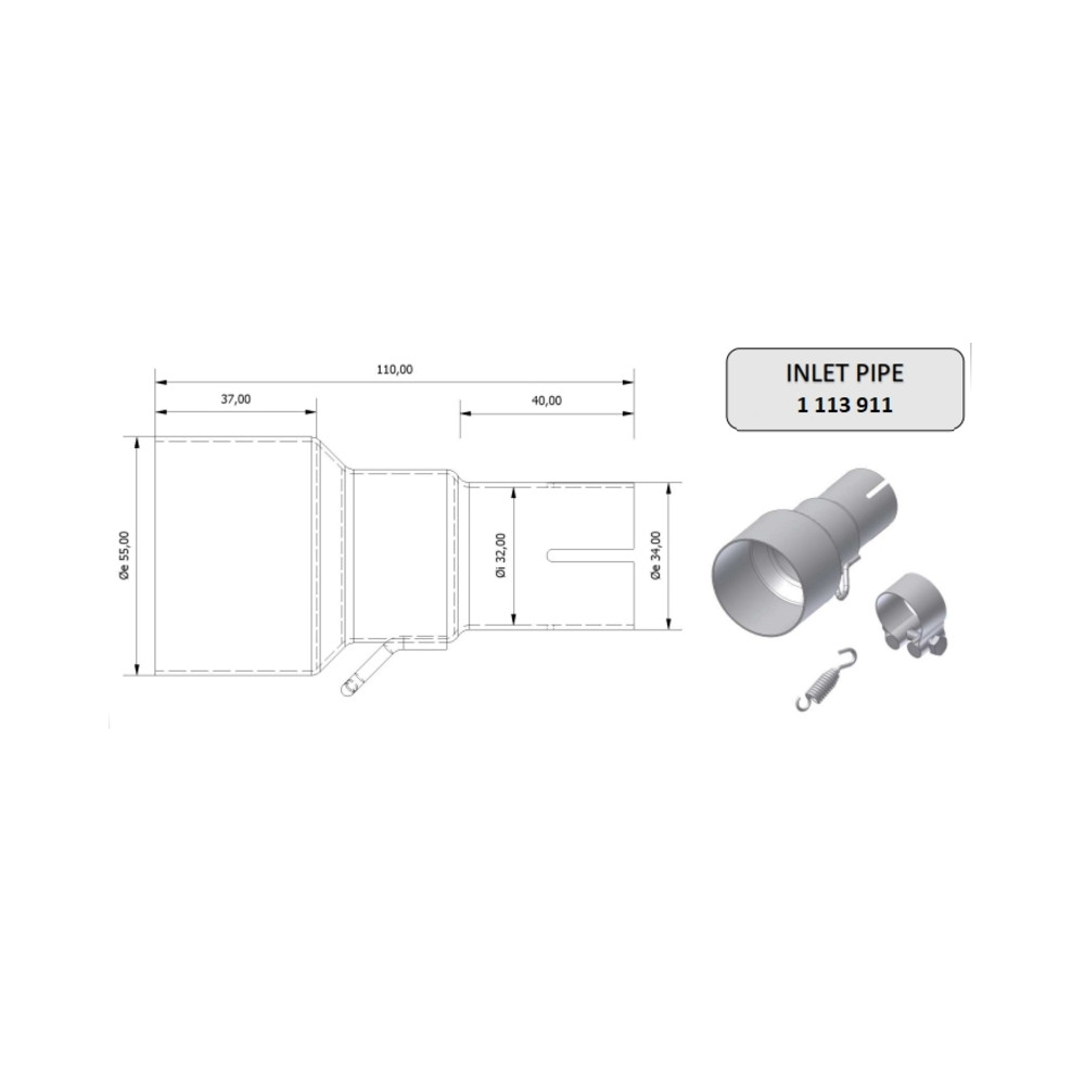 Tube de raccordement MIVV 55  32 mm