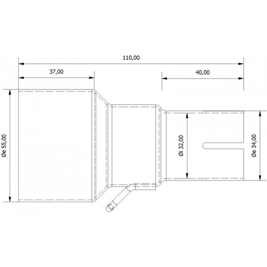 Tube de raccordement MIVV 55  32 mm