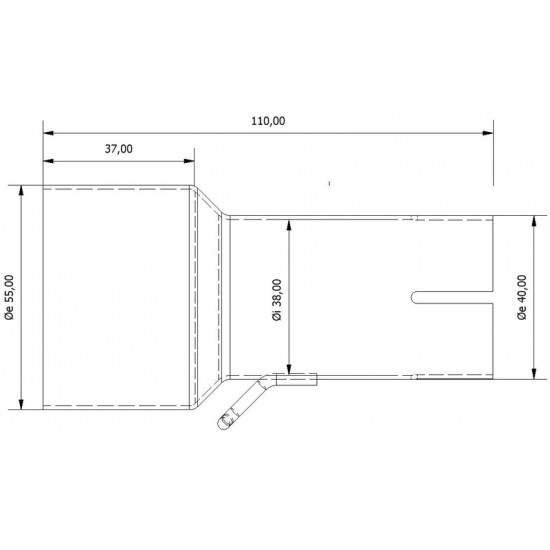 Tube de raccordement MIVV 55  38 mm