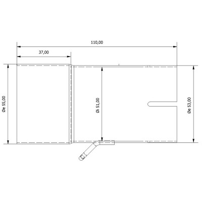 Tube de raccordement MIVV 55  51 mm