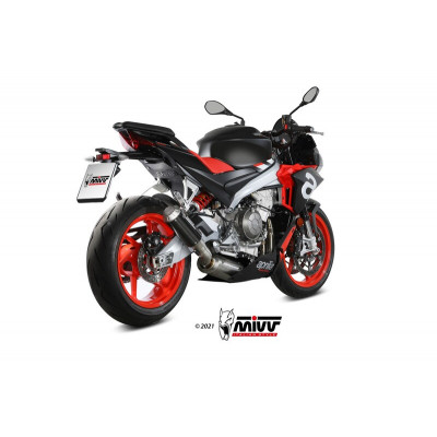 Ligne complète MIVV MK3 - carbone/inox Aprilia