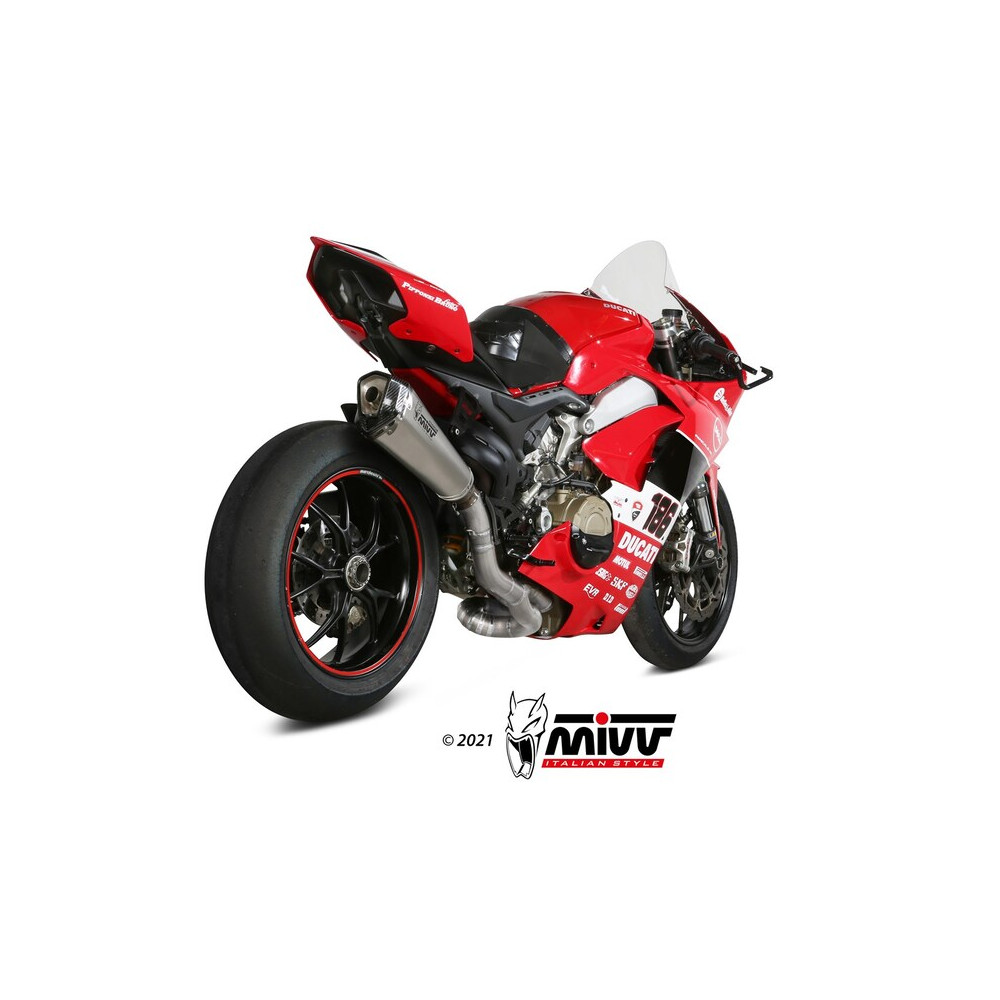 Ligne complète MIVV Delta Race Evo titane/carbone - Ducati Panigale V4