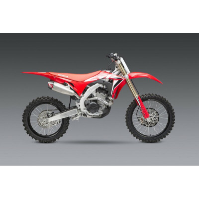 Silencieux double YOSHIMURA RS-9T Signature Series inox/casquette carbone Honda CRF250R