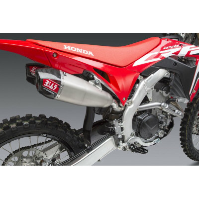 Silencieux double YOSHIMURA RS-9T Signature Series inox/casquette carbone Honda CRF250R