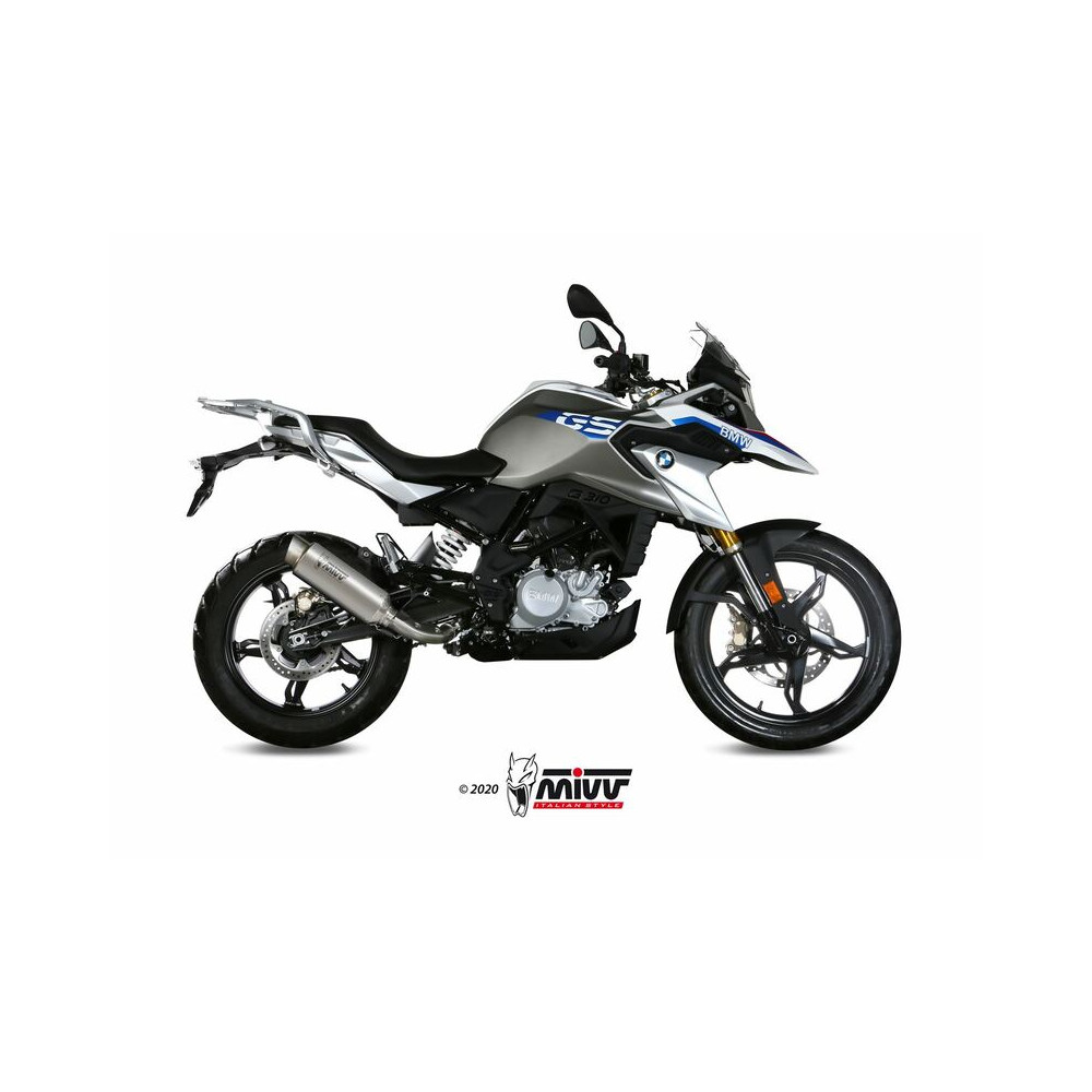 Silencieux MIVV GP Pro titanium/casquette inox BMW G310GS