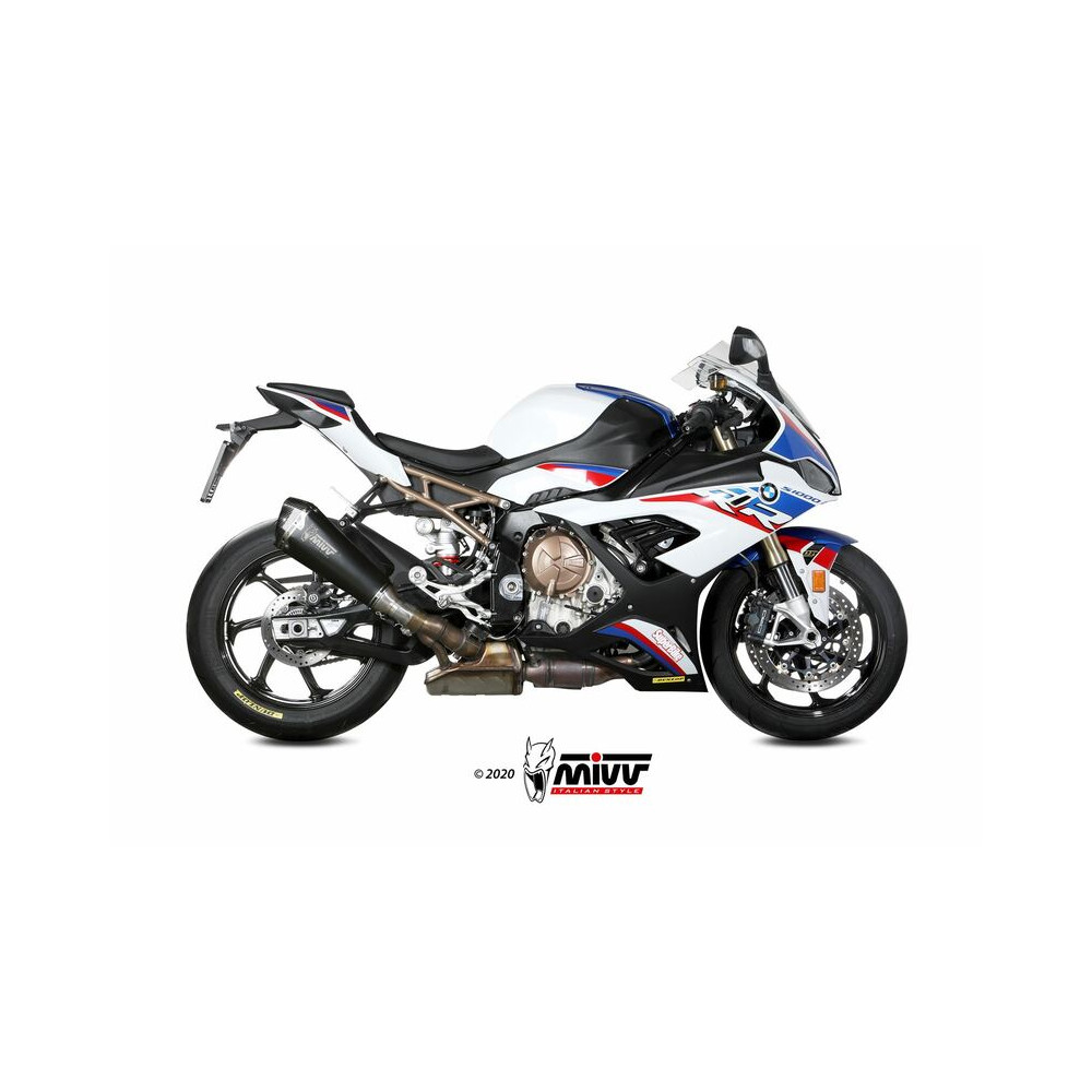 Silencieux MIVV Delta Race inox/casquette carbone BMW S1000RR