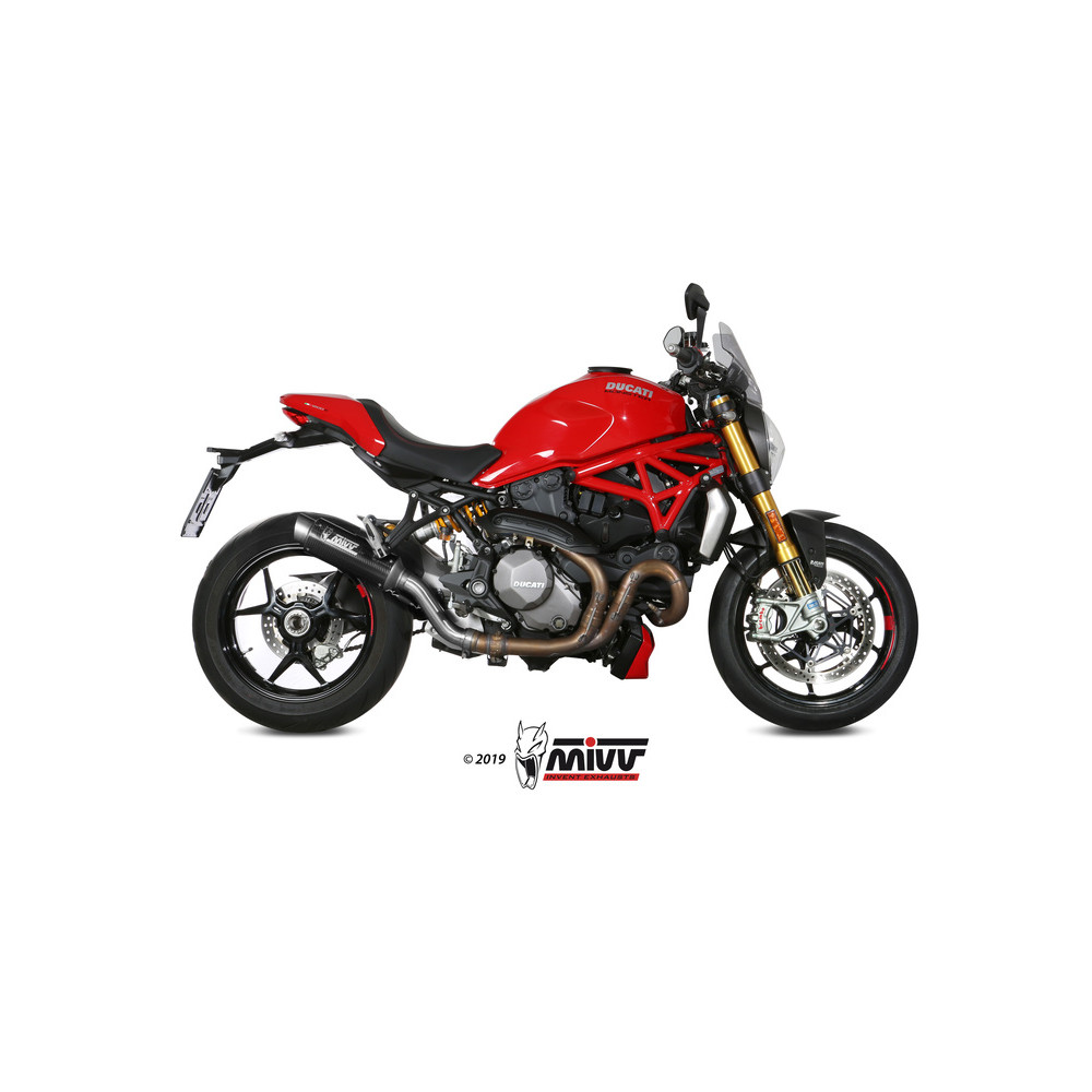 Silencieux MIVV GP Pro carbone/casquette inox Ducati Monster 1200