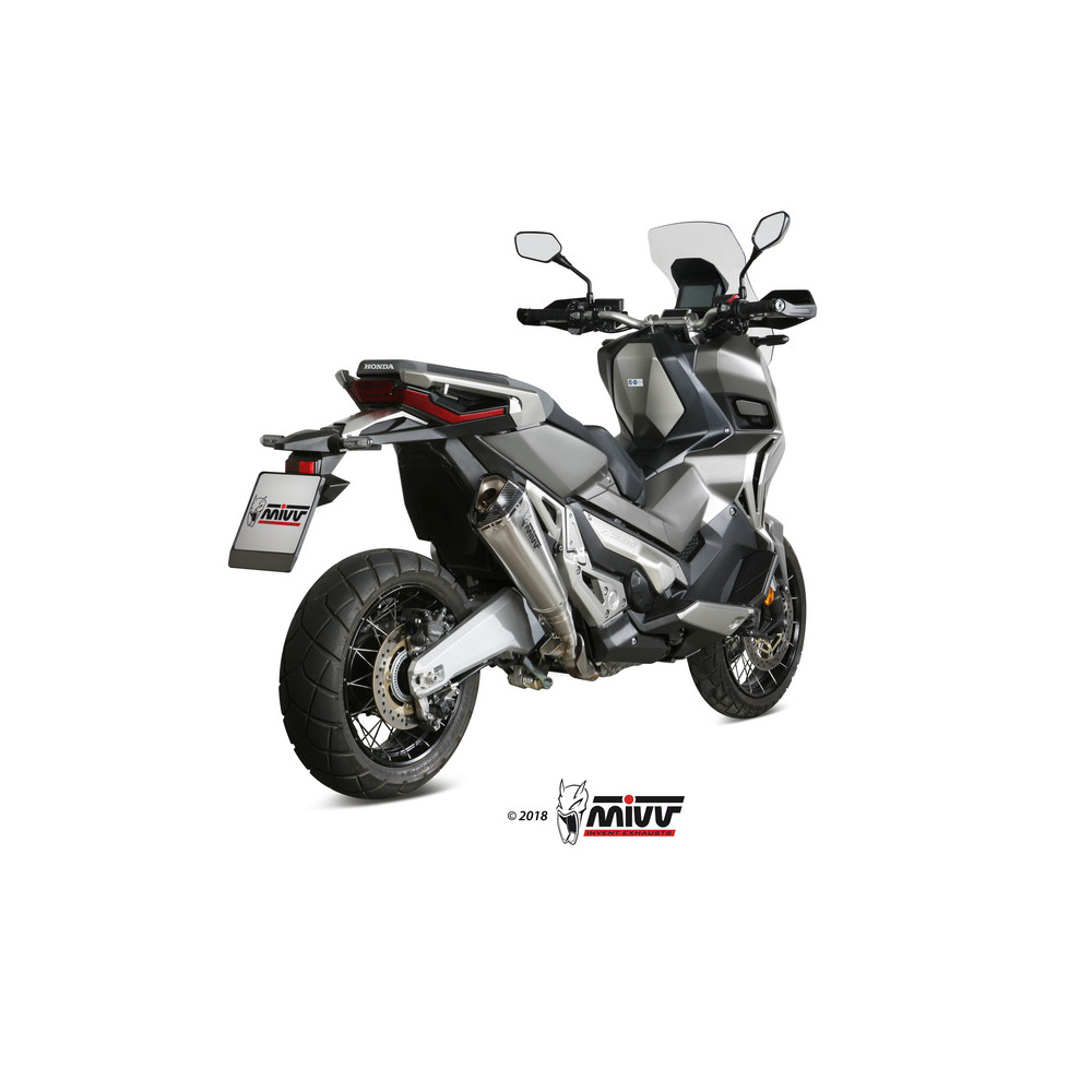 Silencieux MIVV Delta Race inox /casquette carbone Honda X-ADV 750