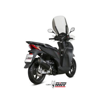 Silencieux MIVV Mover inox noir/casquette ABS noir Honda SH 300