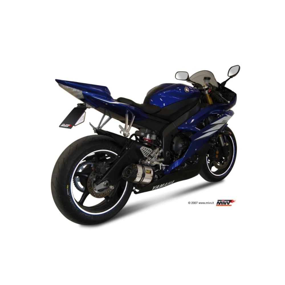 Silencieux MIVV Suono inox/casquette carbone Yamaha YZF-R6