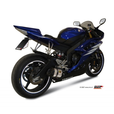 Silencieux MIVV Suono inox/casquette carbone Yamaha YZF-R6